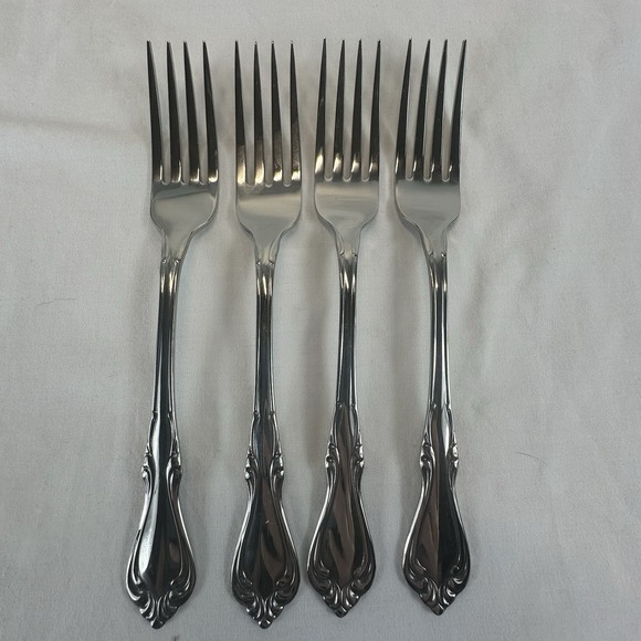 Oneida Other - LOT OF 4 WM. A. ROGERS ONEIDA STAINLESS *SUTTON PLACE* DINNER FORKS Excellent